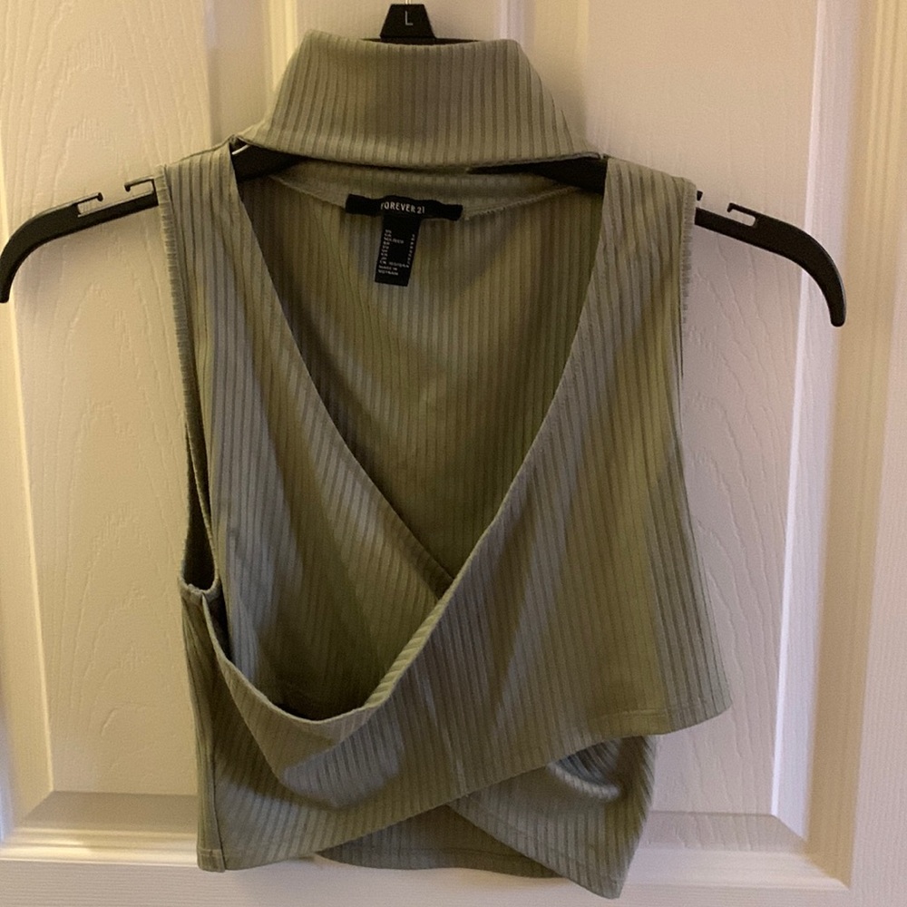 Green Tanktop Crop Top